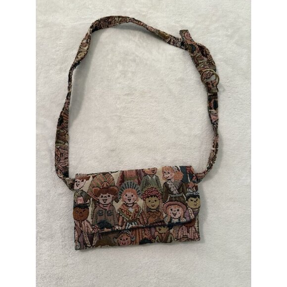 People of the World Tapestry Small World Diversity Shoulder Bag Crossbody Purse - Picture 1 of 11